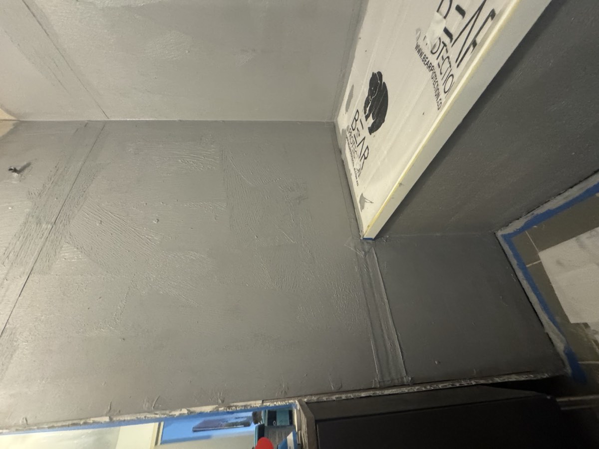 Bathroom floor waterproofing membrane